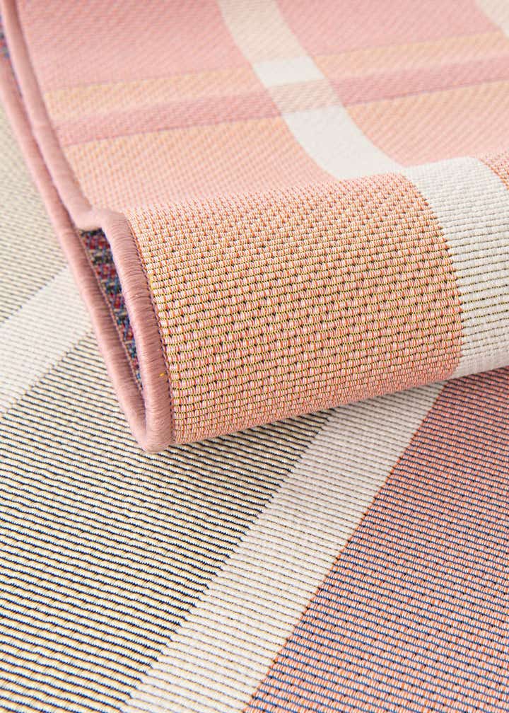 10' x 10' Easy-Clean Striped Indoor / Outdoor Square Rug