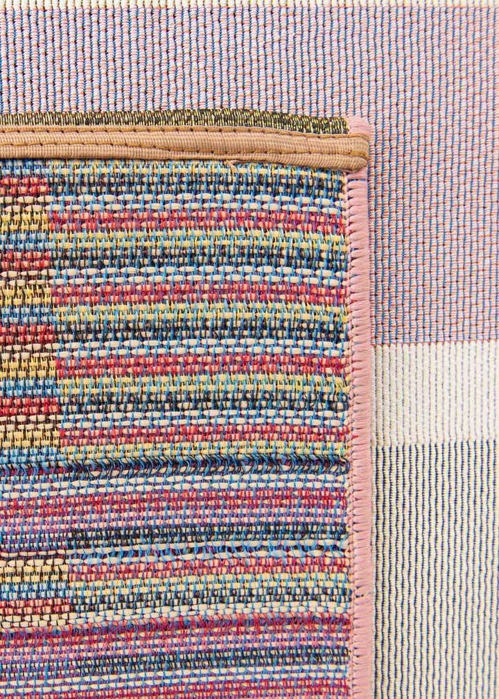 10' x 10' Easy-Clean Striped Indoor / Outdoor Square Rug