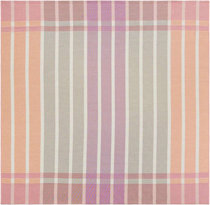 7' 10 x 7' 10 Easy-Clean Striped Indoor / Outdoor Square Rug