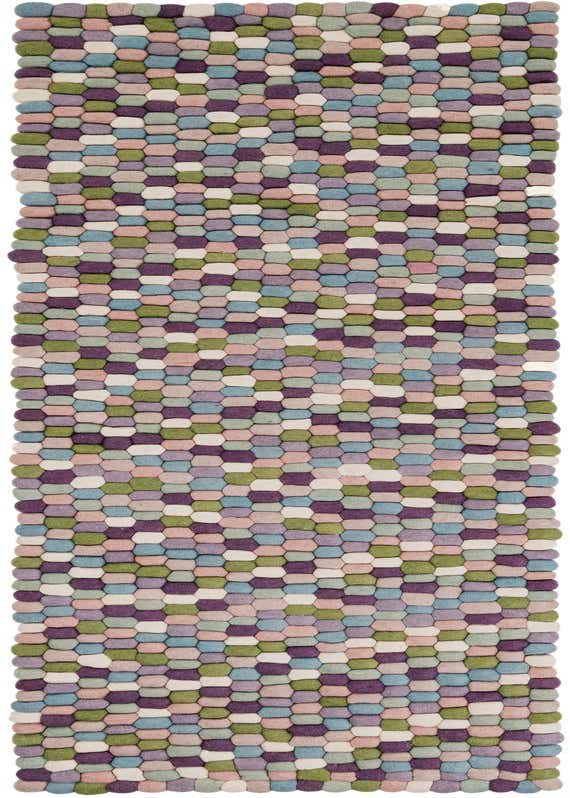 2' x 8' Felt Ball Wool Runner Rug