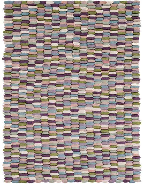 2' x 8' Felt Ball Wool Runner Rug