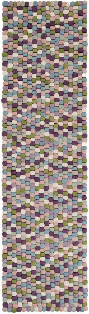 2' x 8' Felt Ball Wool Runner Rug