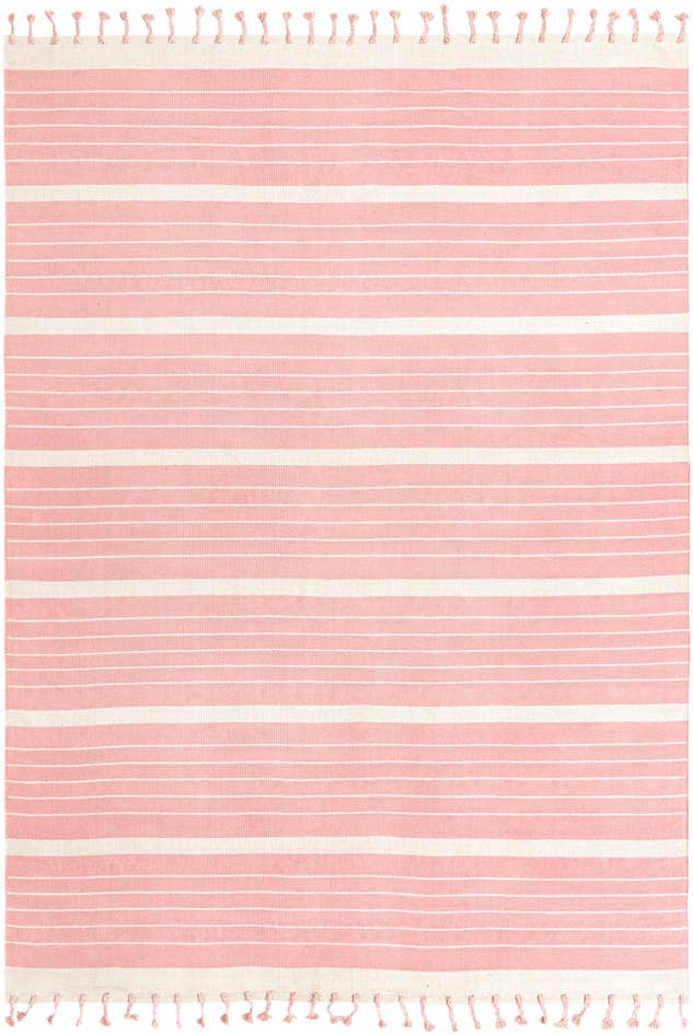 Detailfoto van 305cm x 430cm Handgeweven Chindi Cotton Vloerkleed