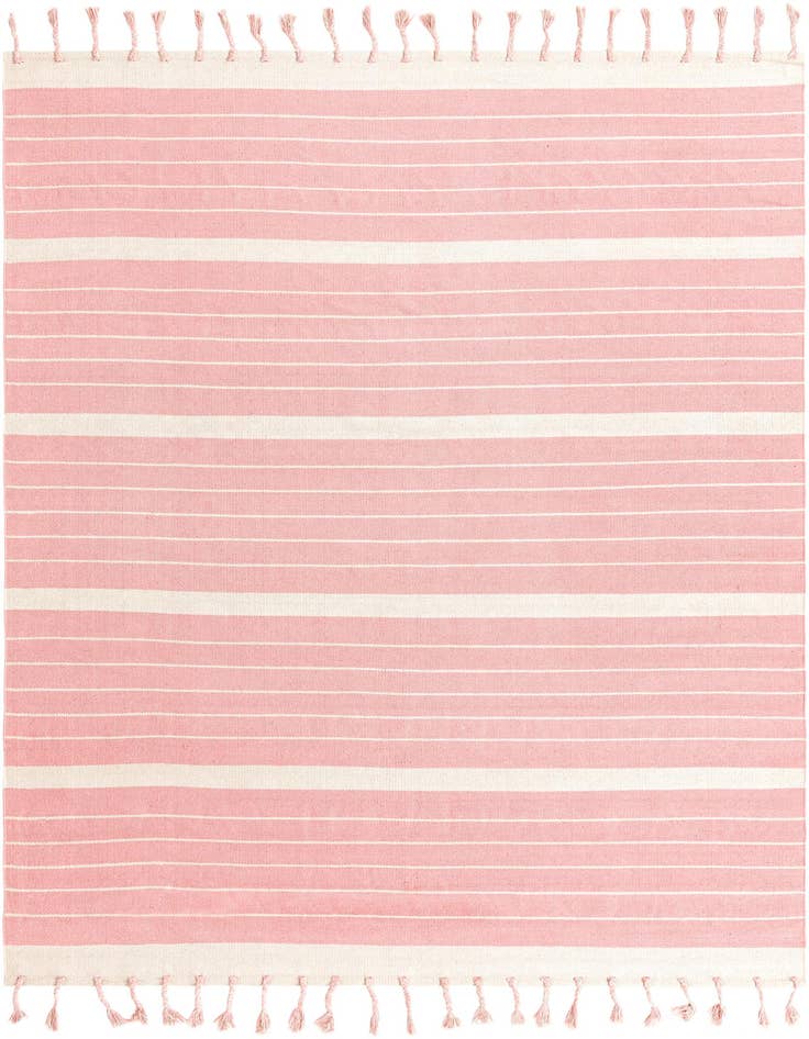 Detail image of 8' x 10' Hand Woven Chindi Cotton Rug