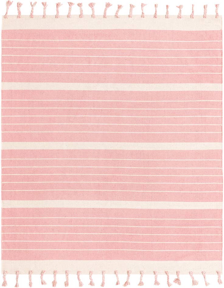 Detail image of 6' 1 x 9' Hand Woven Chindi Cotton Rug