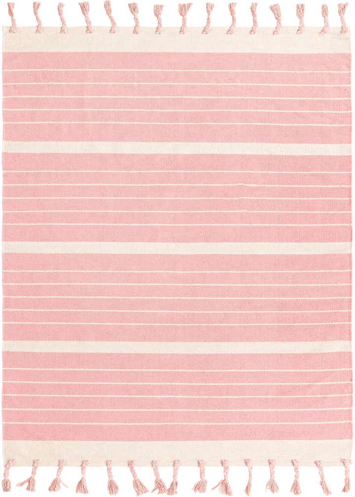 5' 1 x 8' Hand Woven Chindi Cotton Rug