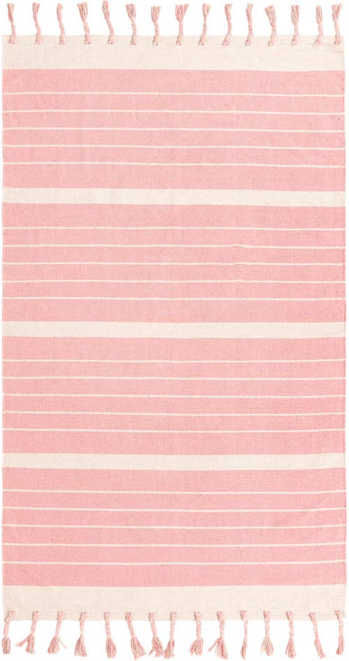 Detail image of 5' 1 x 8' Hand Woven Chindi Cotton Rug