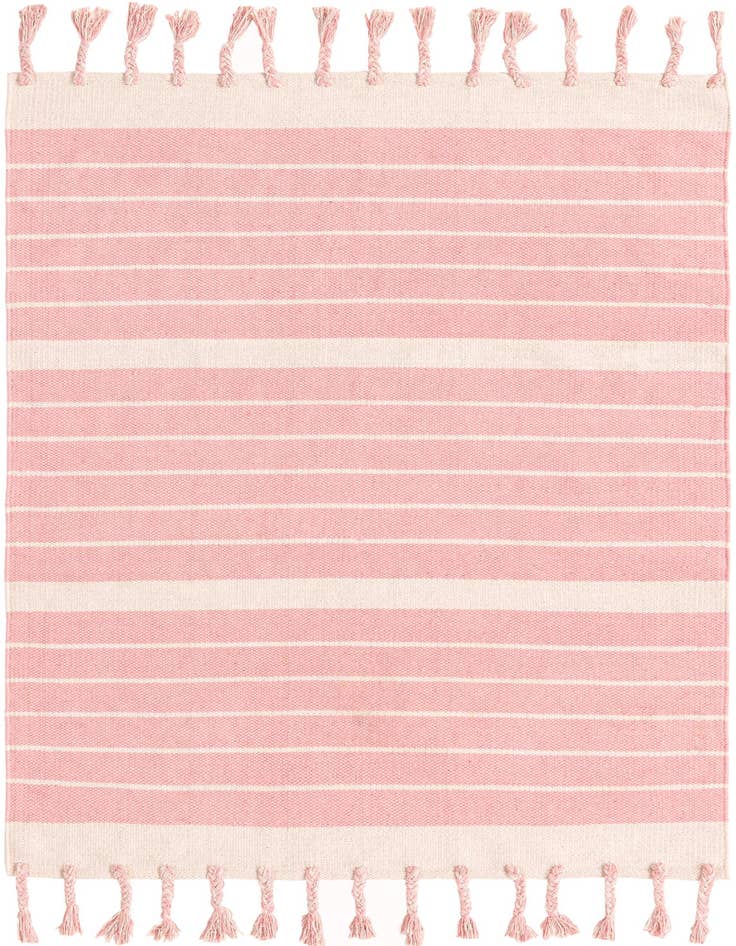 Detail image of 4' 1 x 6' 1 Hand Woven Chindi Cotton Rug