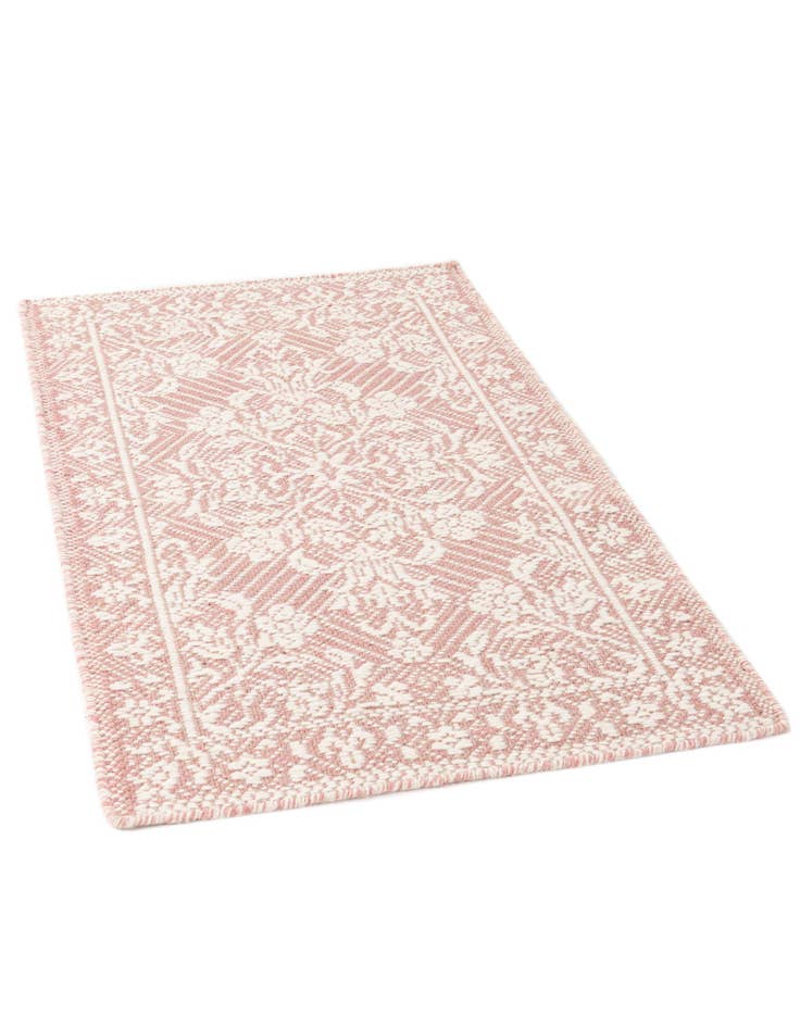 Detail image of 2' 4 x 3' 11  Hand Woven Lattice Wool Rug