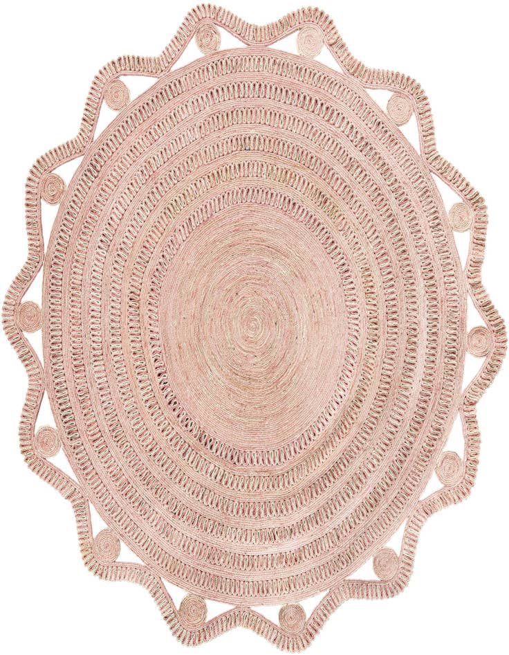 Detail image of 10' x 10'  Hand Braided Jute Round Rug