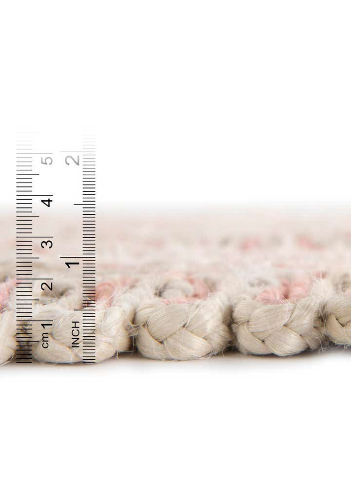4' 1 x 4' 1 Handmade Braided Jute Round Rug