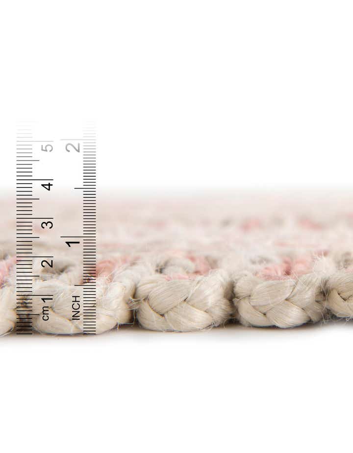 4' 1 x 4' 1 Handmade Braided Jute Round Rug