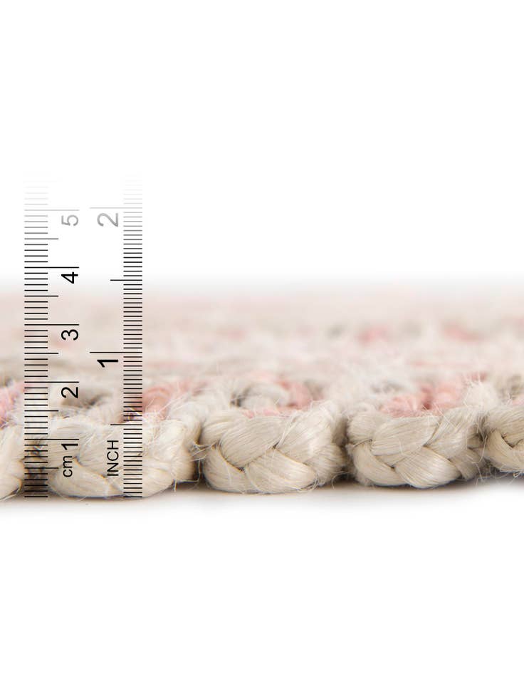 Detail image of 4' 1 x 4' 1 Handmade Braided Jute Round Rug