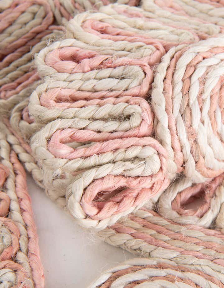 4' 1 x 4' 1 Handmade Braided Jute Round Rug