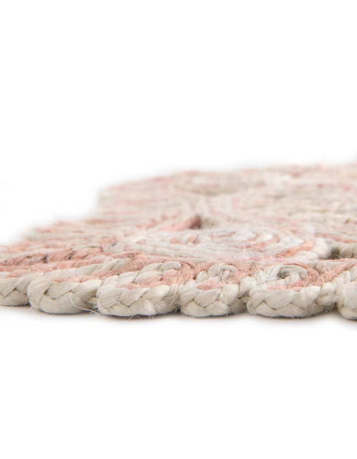 4' 1 x 4' 1 Handmade Braided Jute Round Rug
