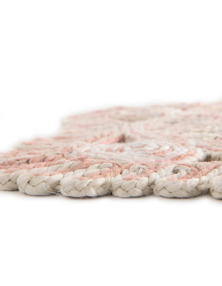 Detail image of 4' 1 x 4' 1 Handmade Braided Jute Round Rug