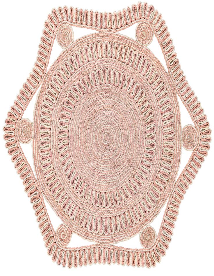Detail image of 4' 1 x 4' 1 Handmade Braided Jute Round Rug