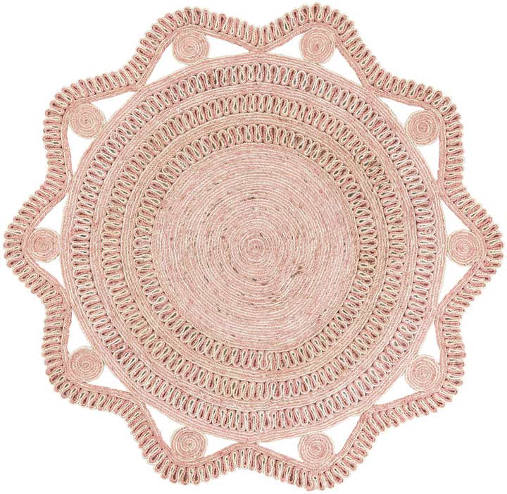 6' 1 x 6' 1 Handmade Braided Jute Round Rug