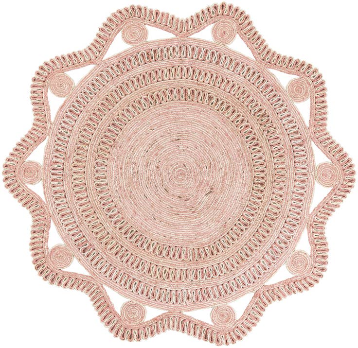 Detail image of 6' 1 x 6' 1 Handmade Braided Jute Round Rug