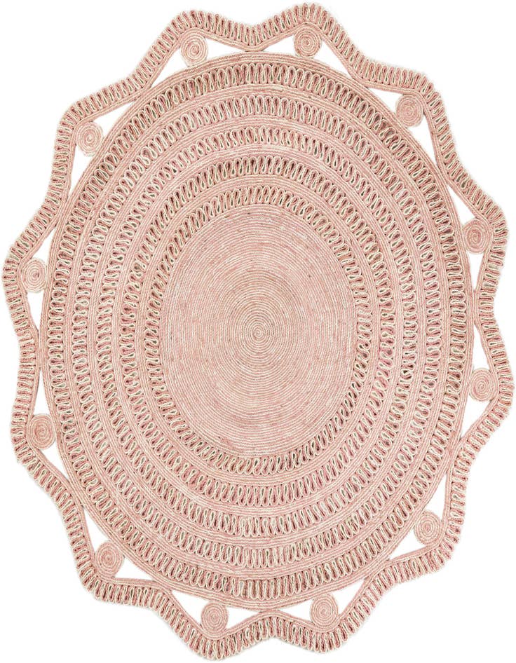Detail image of 7' 10 x 7' 10  Hand Braided Jute Round Rug