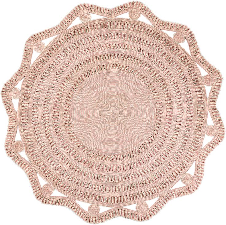 Detail image of 7' 10 x 7' 10 Handmade Braided Jute Round Rug
