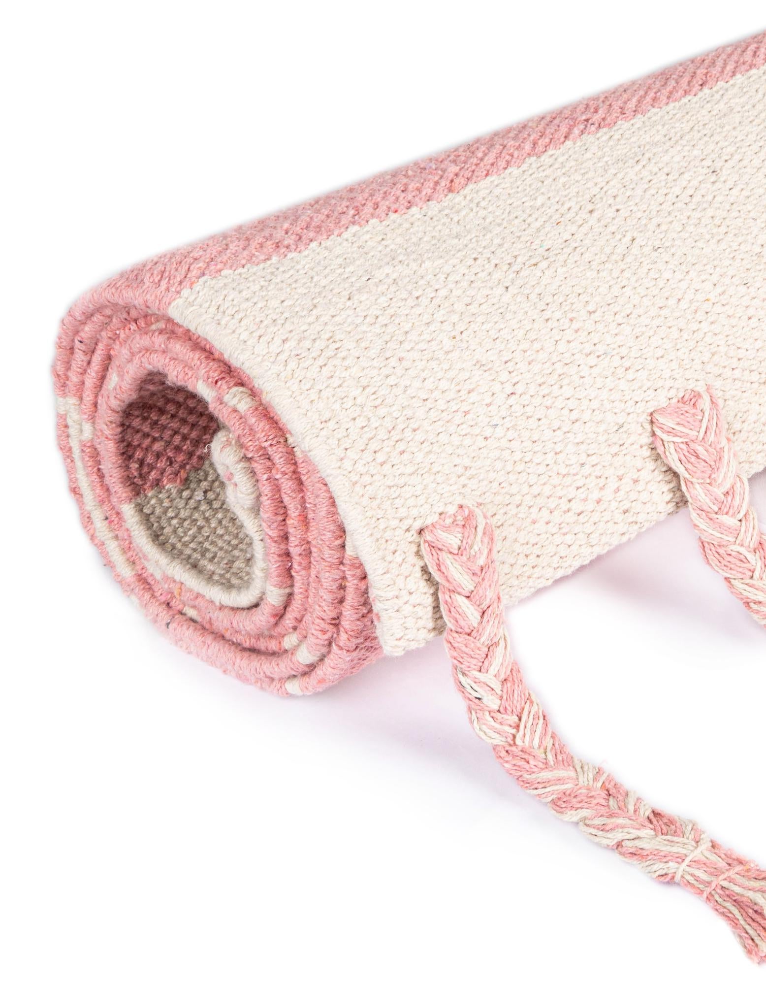 7' 1 x 7' 1 Hand Woven Chindi Cotton Square Rug