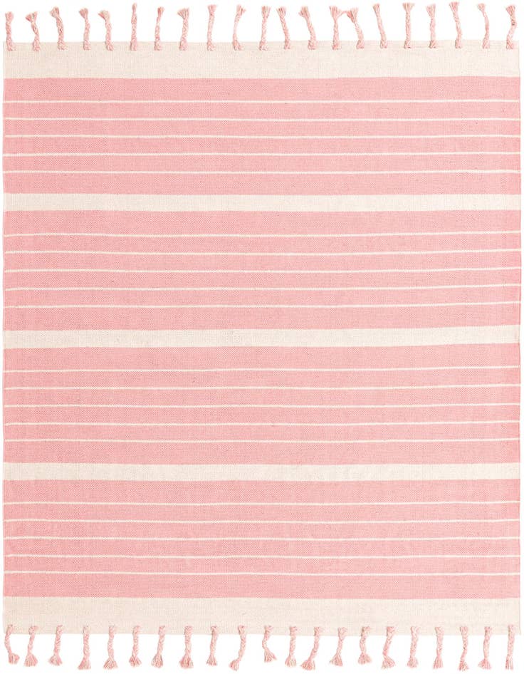 Detail image of 7' 1 x 7' 1 Hand Woven Chindi Cotton Square Rug