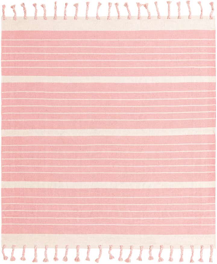 7' 1 x 7' 1 Hand Woven Chindi Cotton Square Rug