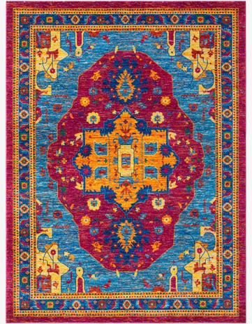 Pink Blue Calypso Rug
