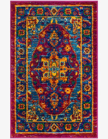 Pink Blue Calypso Rug