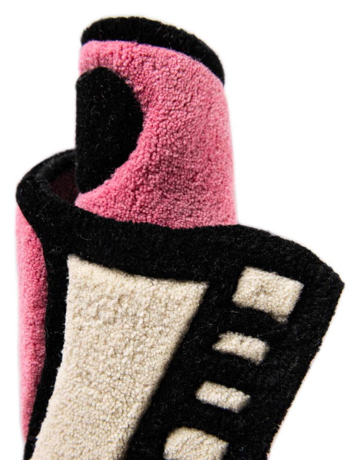 Detail image of 1' 7 x 3' 1 Happy Rugs Boba Tea Wool Freeform