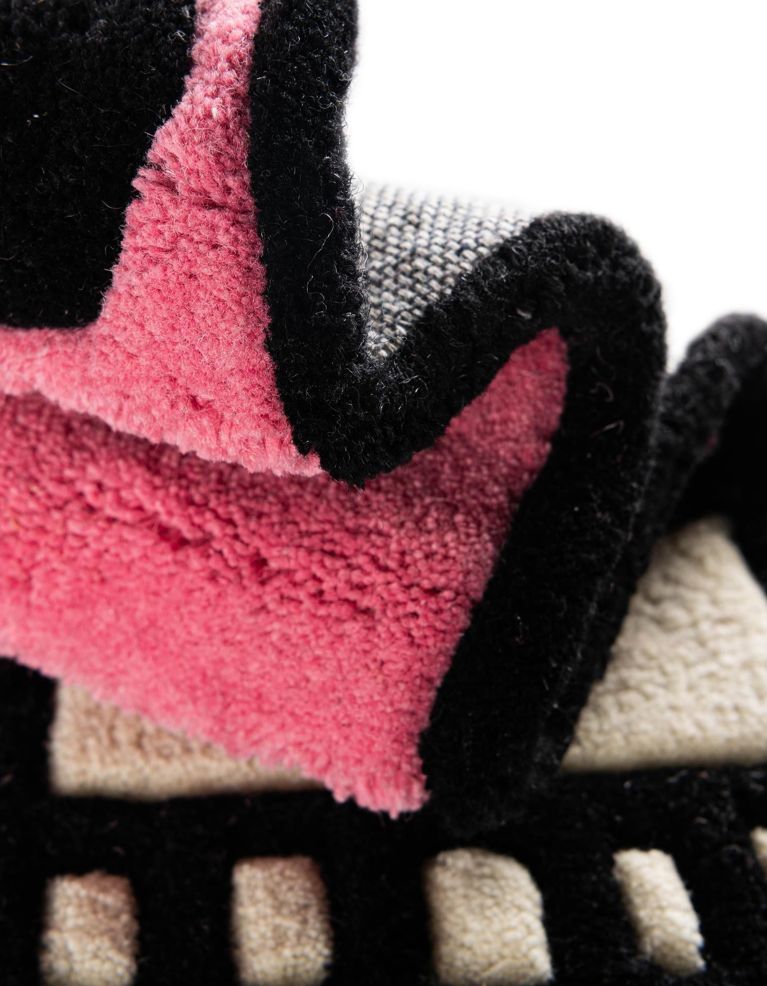1' 7 x 3' 1 Happy Rugs Boba Tea Wool Freeform