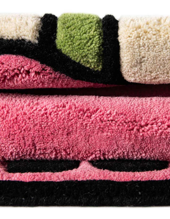 1' 7 x 3' 1 Happy Rugs Boba Tea Wool Freeform