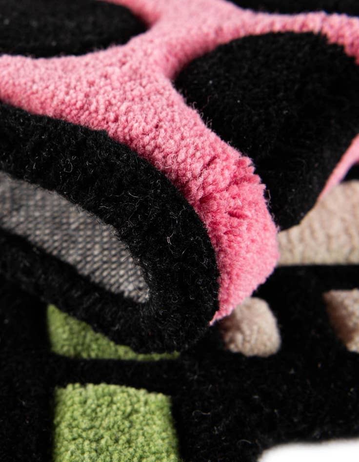 Detail image of 1' 7 x 3' 1 Happy Rugs Boba Tea Wool Freeform