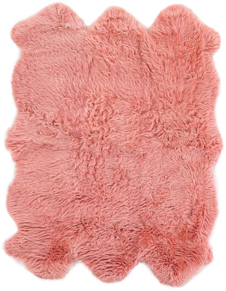 Detail image of 4' 9 x 6' Natural Sheepskin Freeform Rug