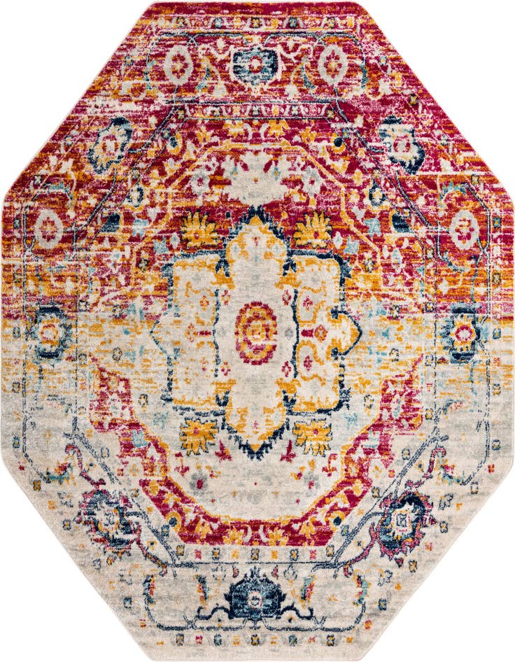 Detail image of 7' 10 x 7' 10 Madeline Vintage Octagon Rug