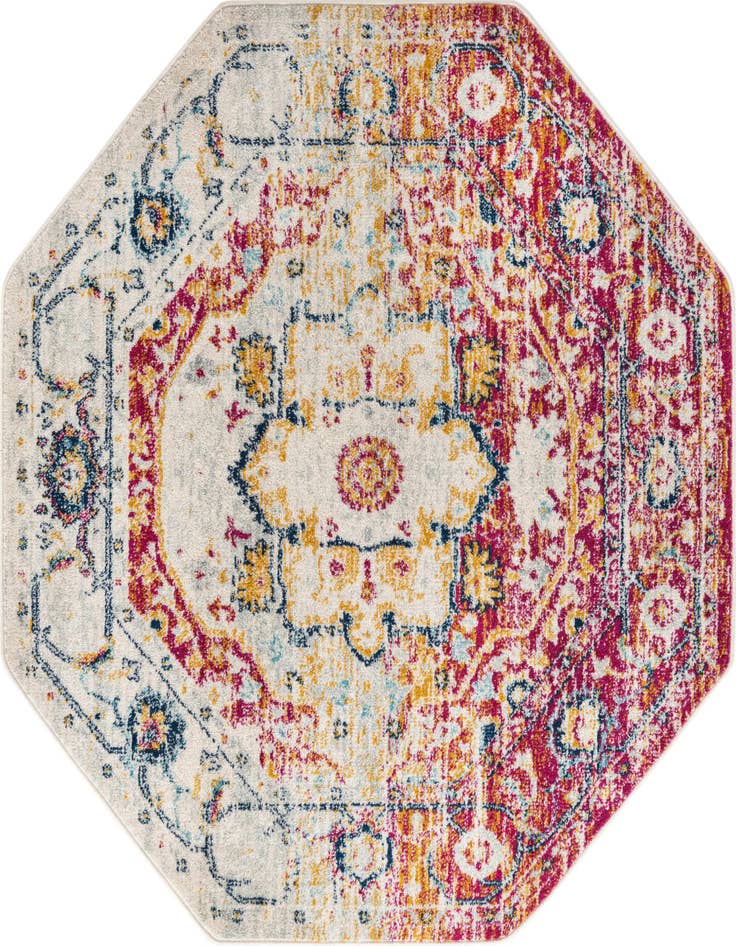 Detail image of 5' 3 x 5' 3 Madeline Vintage Octagon Rug
