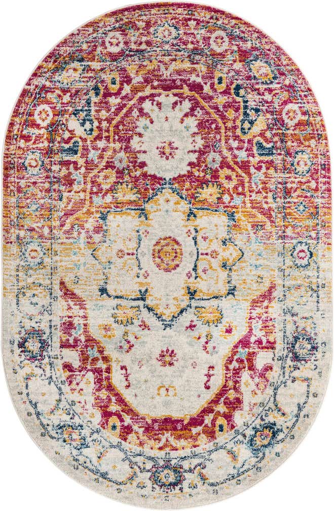 5' 3 x 8' Madeline Vintage Oval Rug