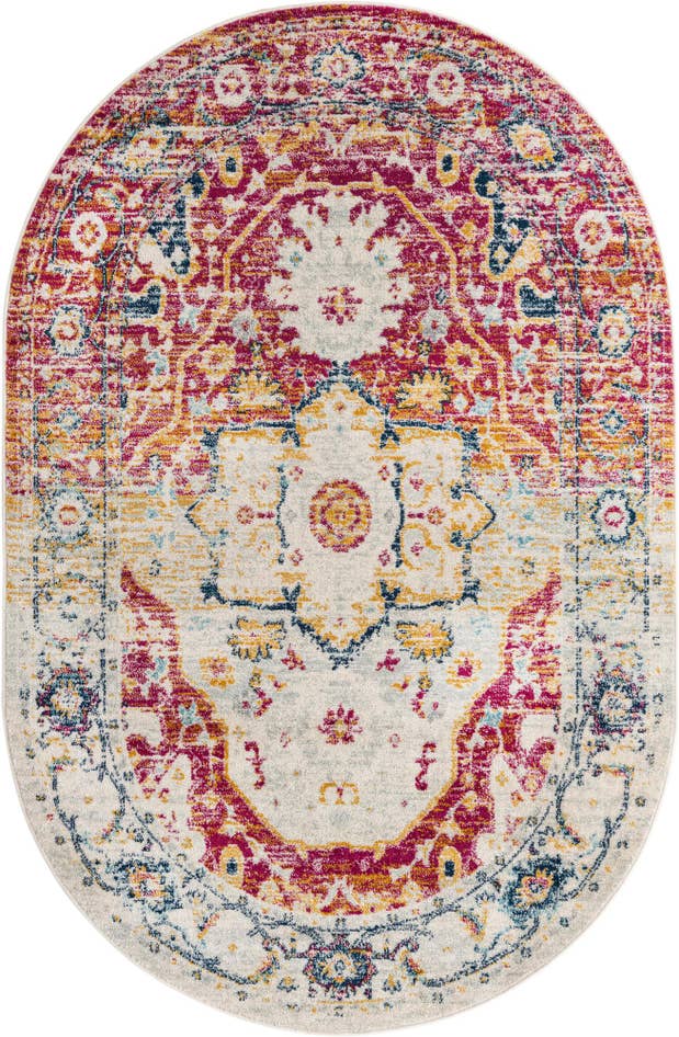 Detail image of 5' 3 x 8' Madeline Vintage Oval Rug