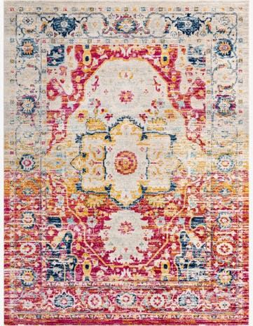 Pink Gray Madeline Vintage Rug