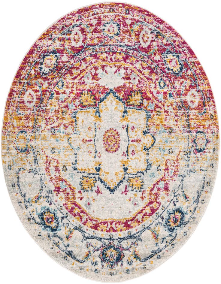 Detail image of 5' 3 x 5' 3 Madeline Vintage Round Rug