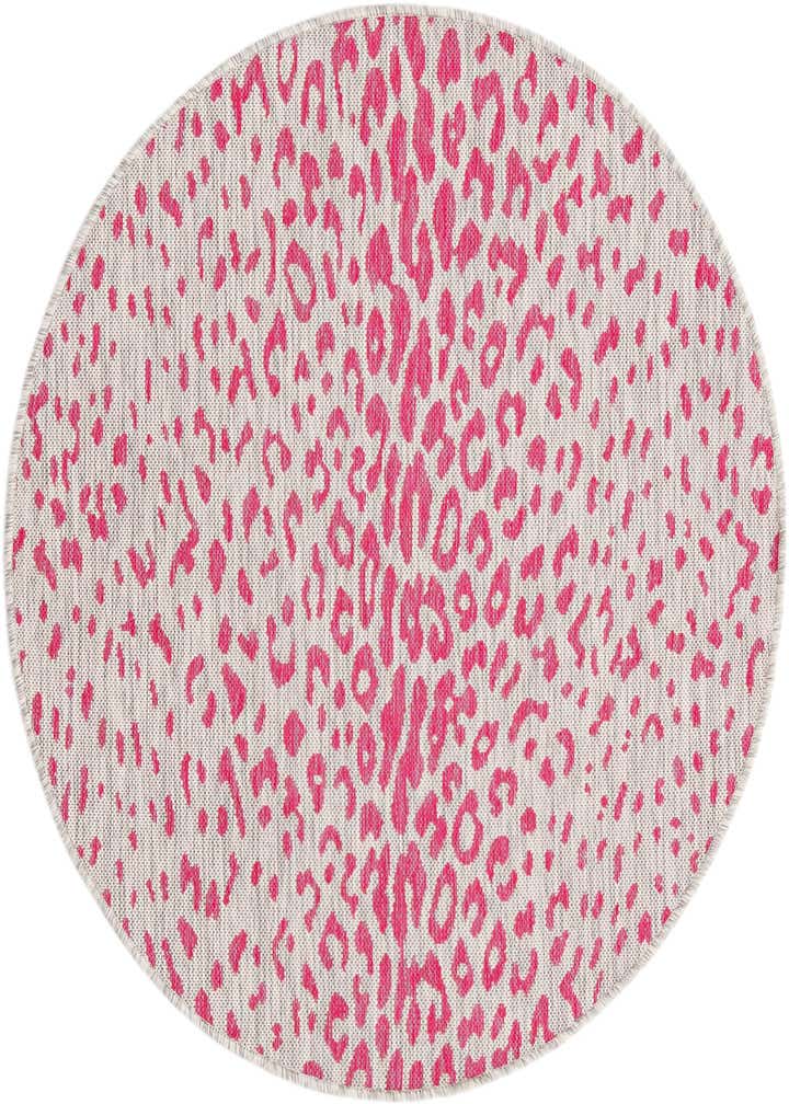4' x 4' Easy-Clean Safari Indoor / Outdoor Round Rug
