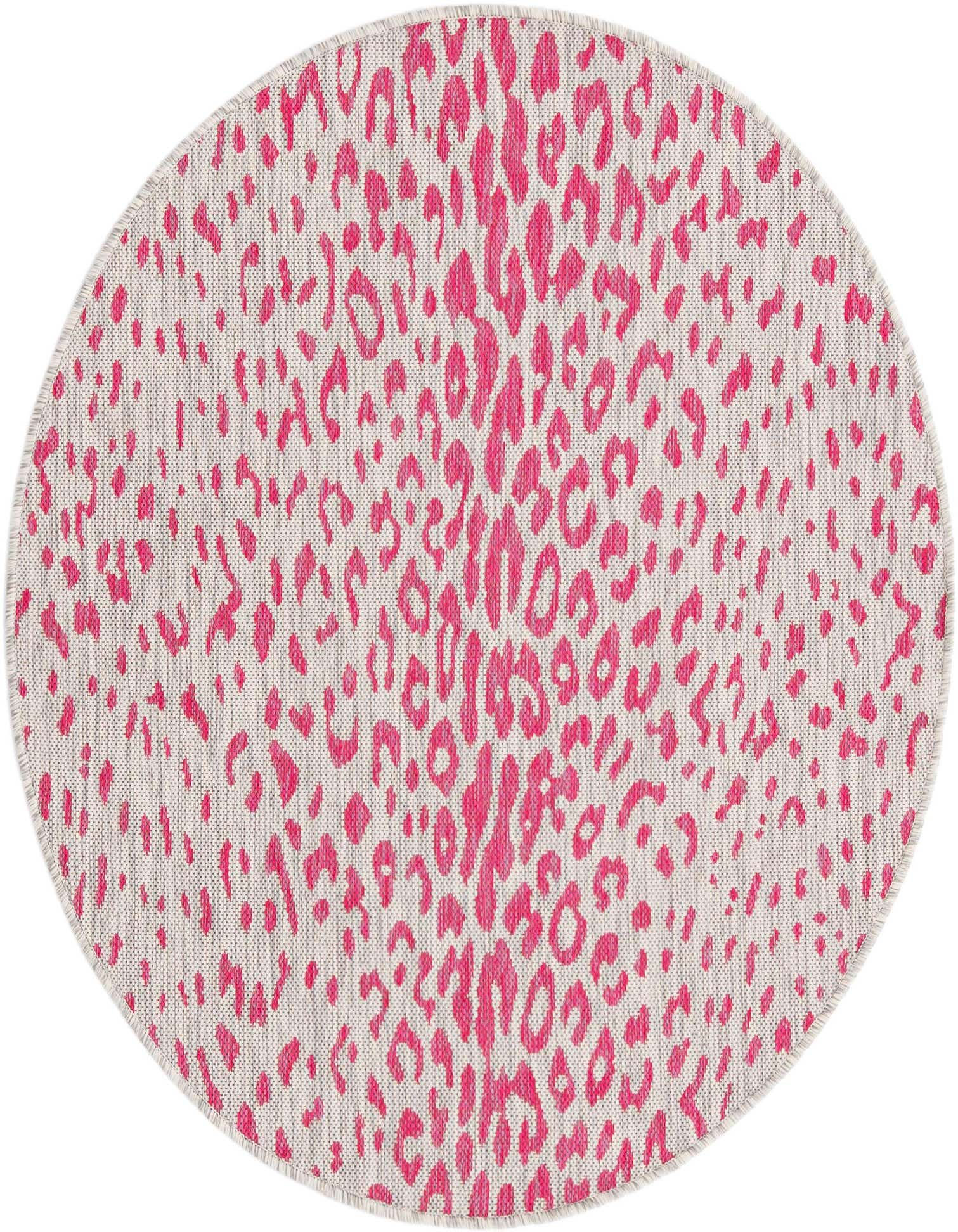4' x 4' Easy-Clean Safari Indoor / Outdoor Round Rug