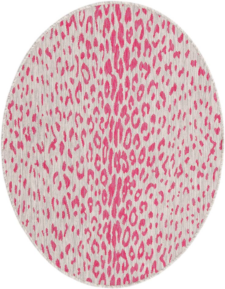 Detail image of 4' x 4' Easy-Clean Safari Indoor / Outdoor Round Rug