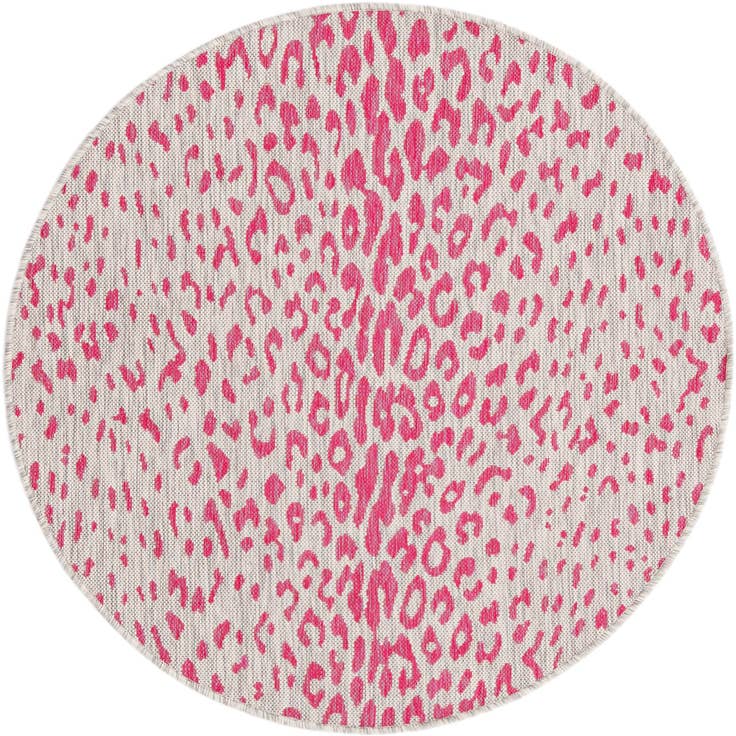 Detail image of 4' x 4' Easy-Clean Safari Indoor / Outdoor Round Rug