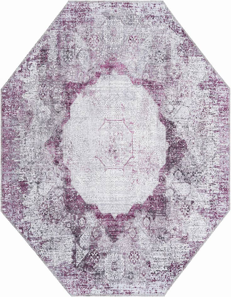 Detail image of 5' x 5' Washable Yara Octagon Rug