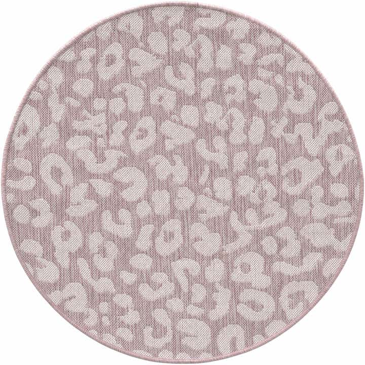 3' x 3' Easy-Clean Safari Indoor / Outdoor Round Rug