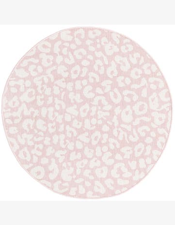 4' x 4' Easy-Clean Safari Indoor / Outdoor Round Rug