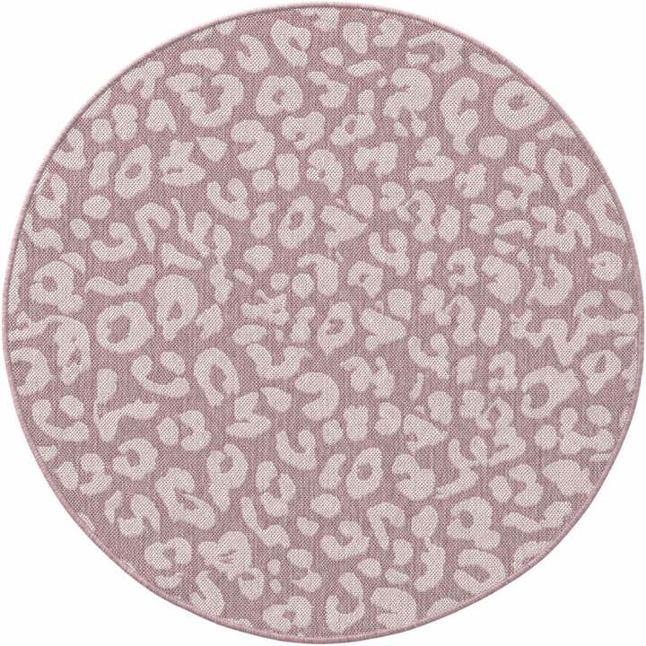 4' x 4' Easy-Clean Safari Indoor / Outdoor Round Rug