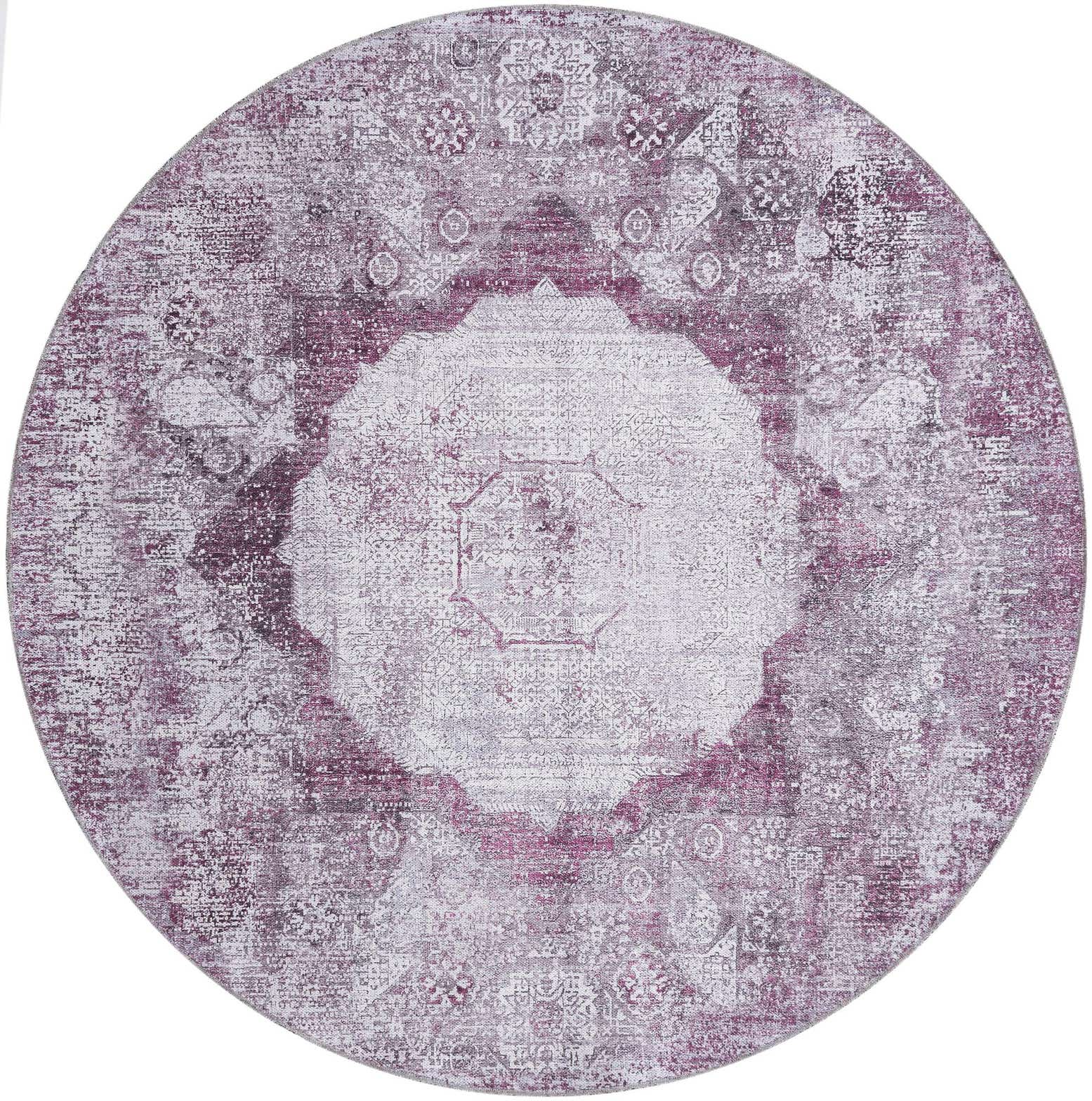 6' x 6' Washable Yara Round Rug